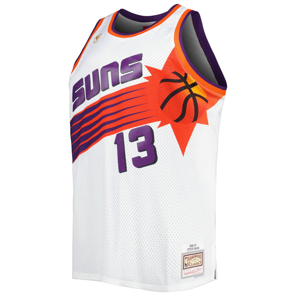 Phoenix Suns Steve Nash Mitchell & Ness White Big & Tall Hardwood Classics 1996/97 Swingman Jersey for Men product image 3,