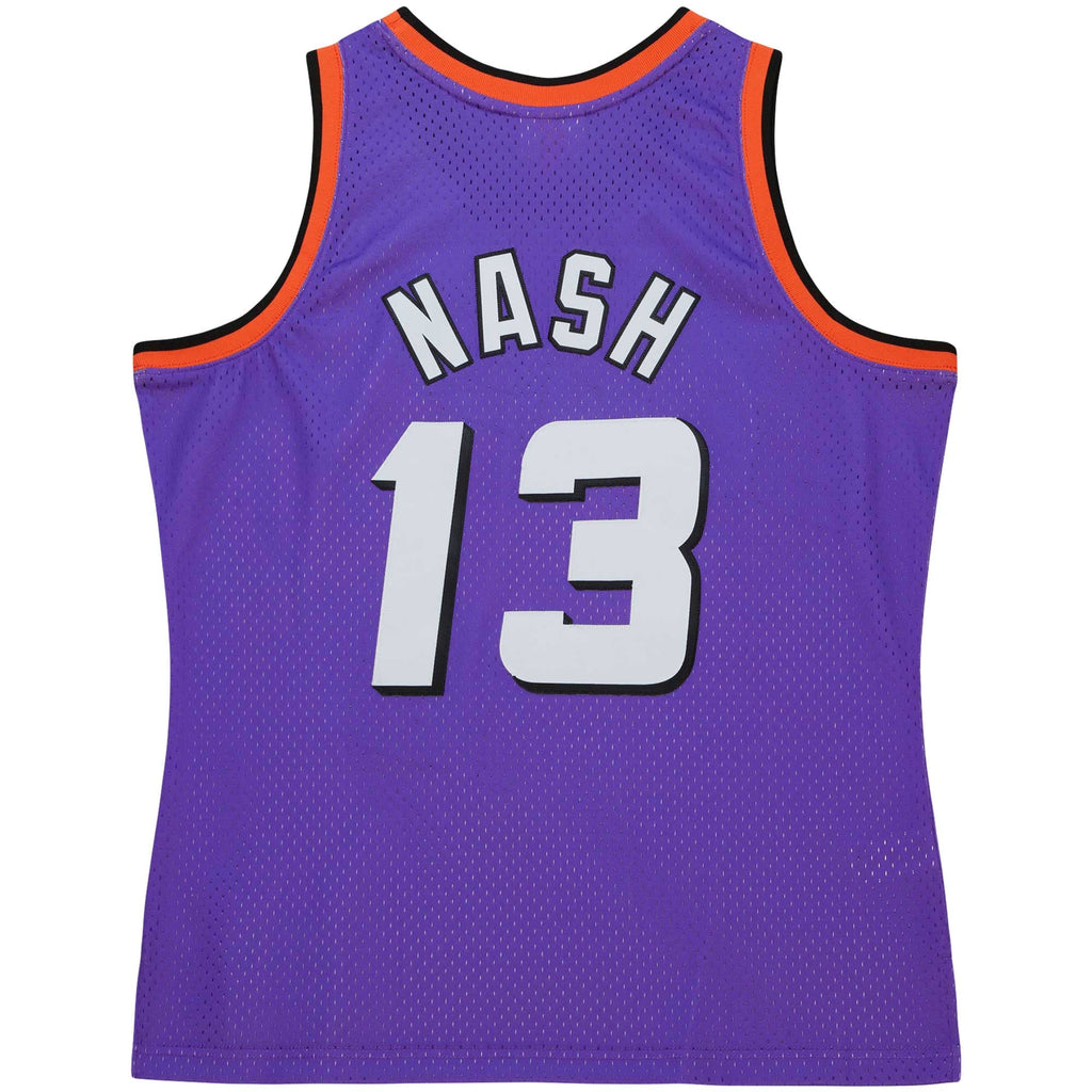 Phoenix Suns Steve Nash Mitchell & Ness Purple Hardwood Classics 1996/97 Tropical Swingman Jersey for Men product image 4,
