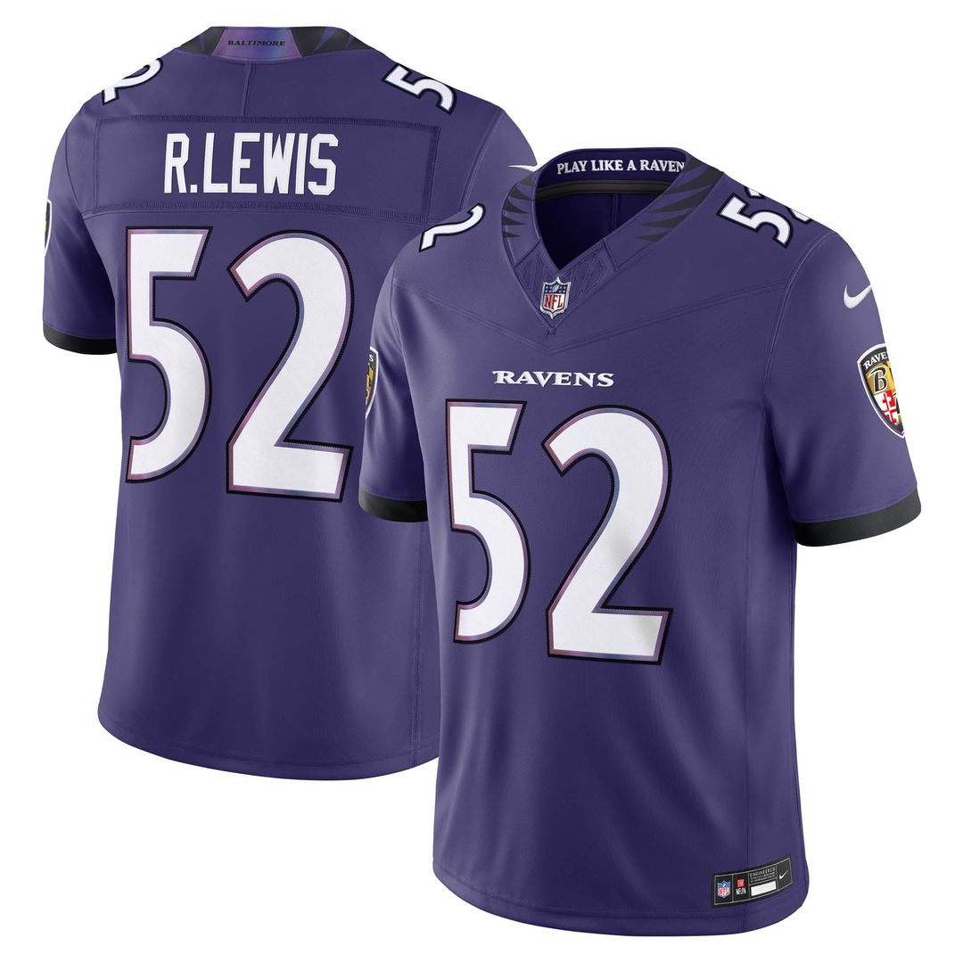Baltimore Ravens Ray Lewis Black Alternate Vapor F.U.S.E. Stitched Retired Player Limited Jersey product image 7, provided