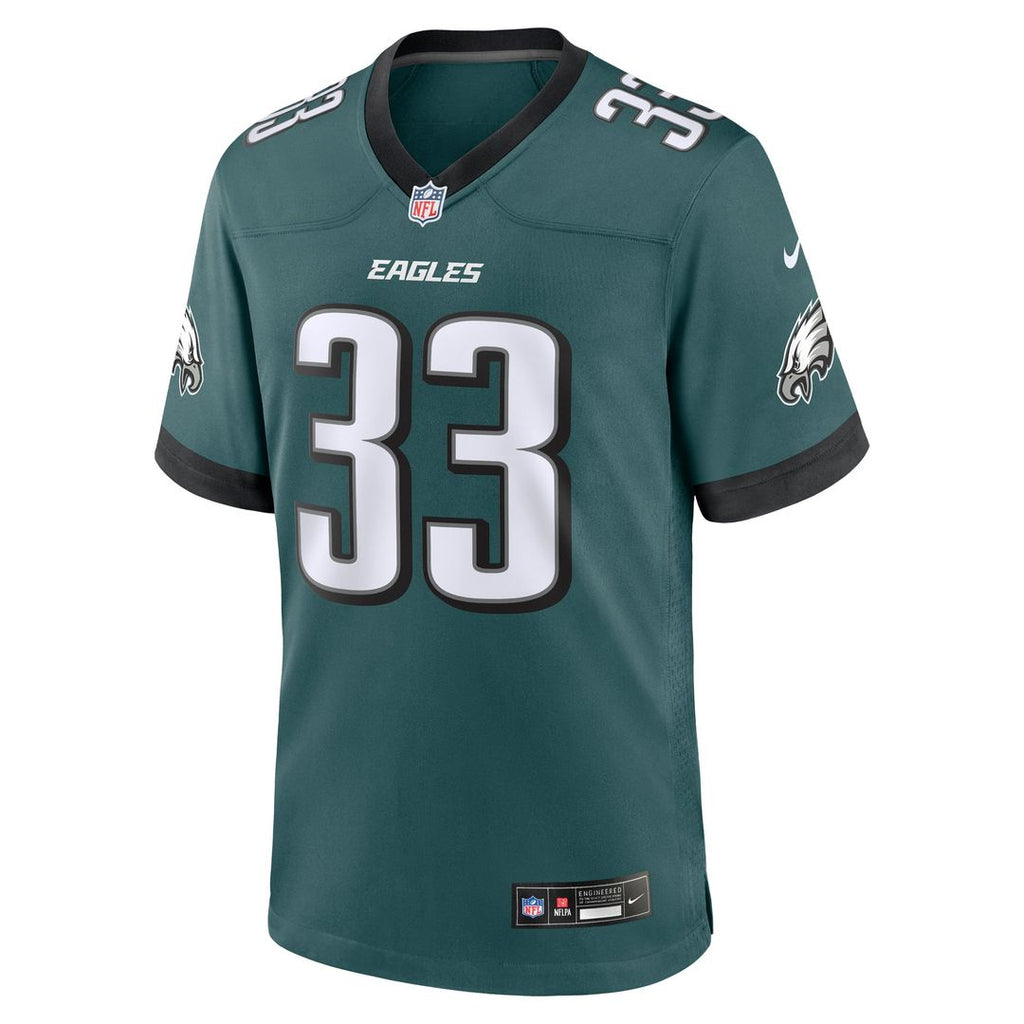 Philadelphia Eagles Cooper DeJean Green Game Jersey product image 2, provided for visual reference and product detail review