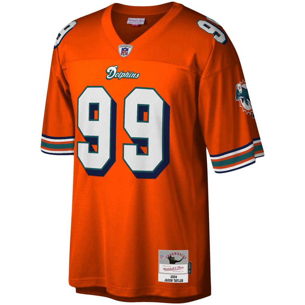 Miami Dolphins Jason Taylor Orange Big & Tall 2004 Retired Player Replica Jersey product image 2, provided for visual