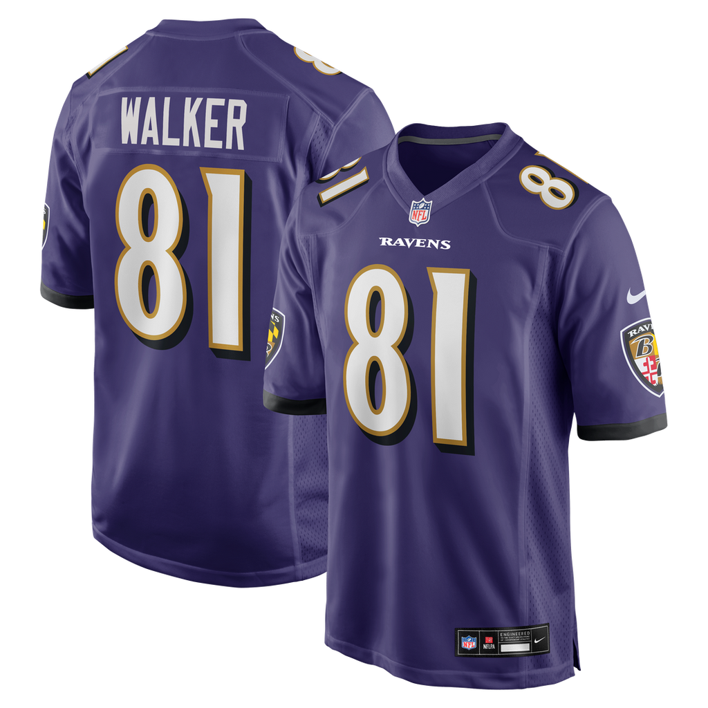 Baltimore Ravens Devontez Walker Purple Team Game Jersey product image 1, provided for visual reference and product detail