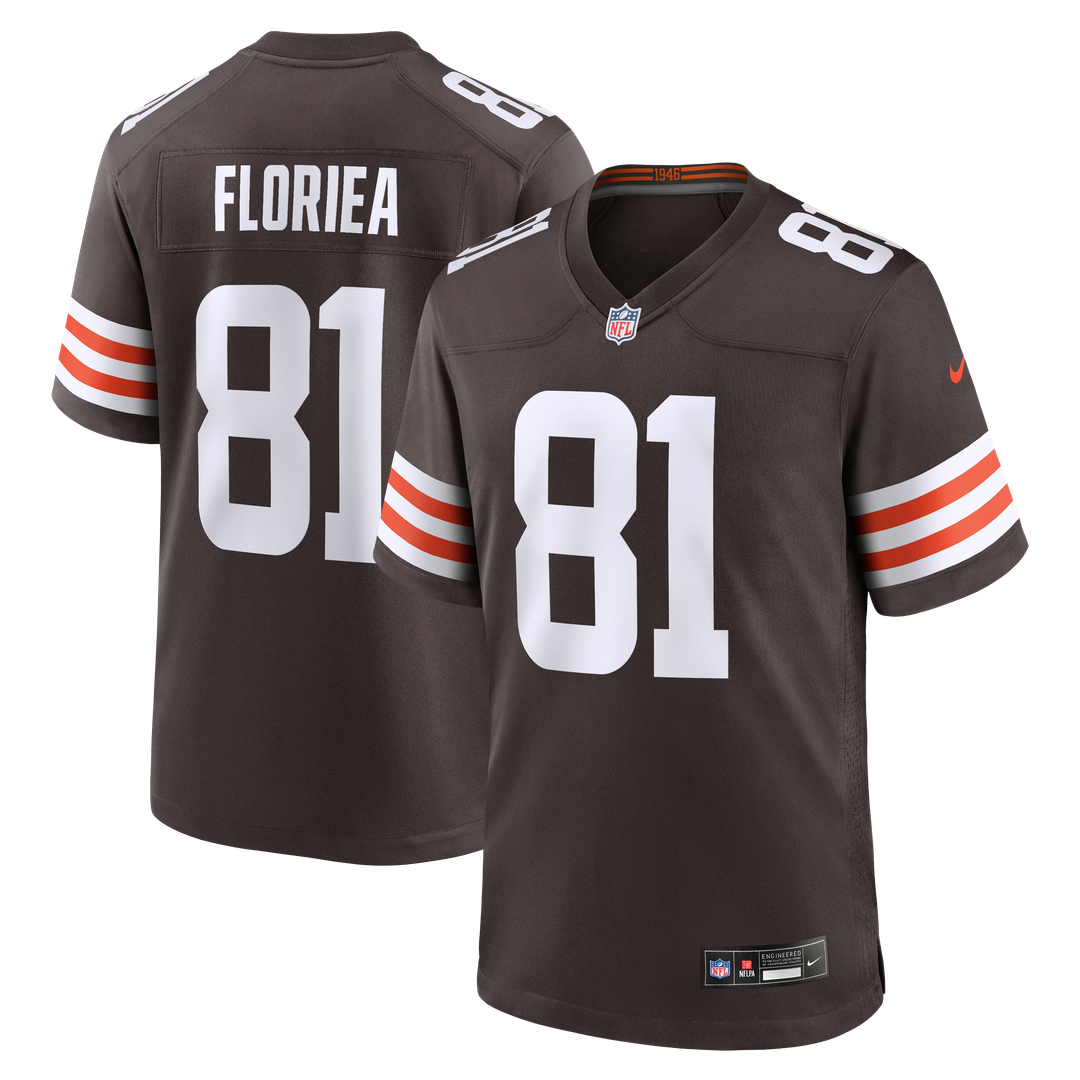 Cleveland Browns Luke Floriea Brown Team Game Jersey product image 1, provided for visual reference and product detail review