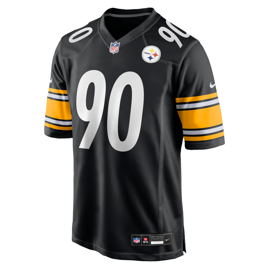 Pittsburgh Steelers T.J. Watt Black Game Jersey product image 2, provided for visual reference and product detail review