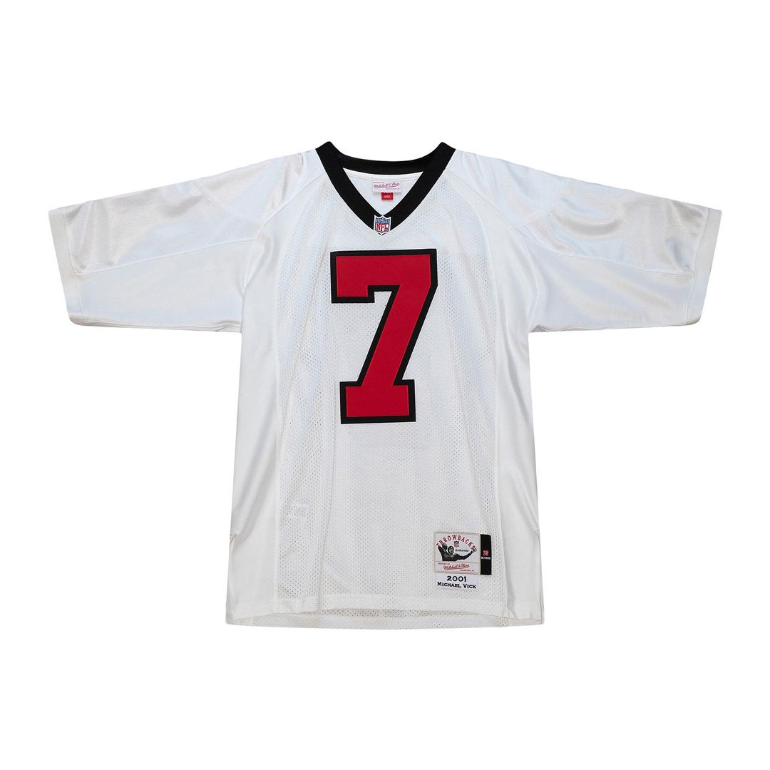 Atlanta Falcons 2003 Michael Vick Red Authentic Throwback Retired Player Jersey product image 12, provided for visual