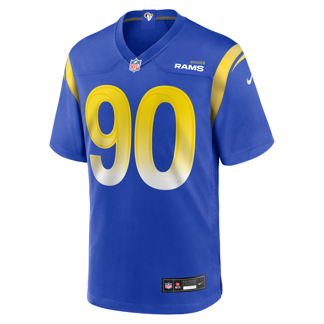 Los Angeles Rams Tyler Davis Royal Team Game Jersey product image 2, provided for visual reference and product detail review