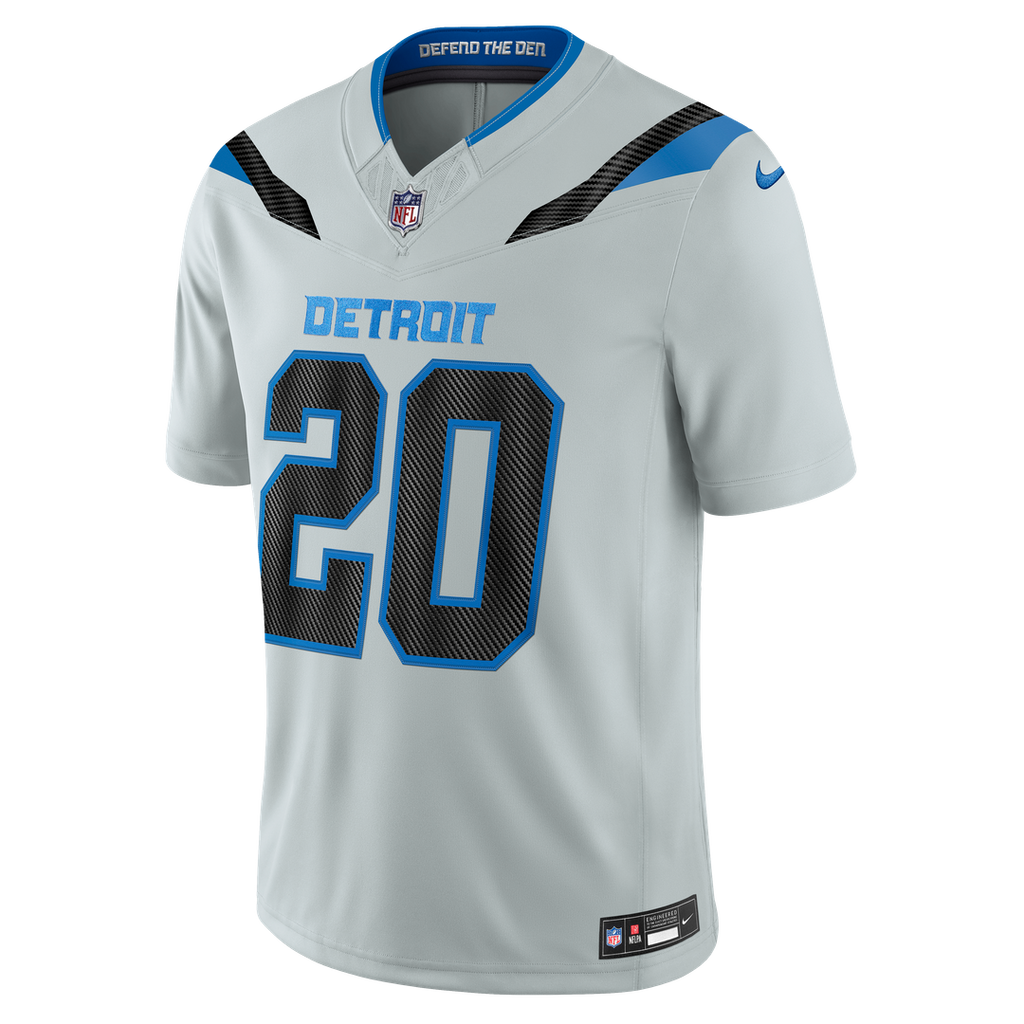 Detroit Lions Barry Sanders Silver 2026 Rivalries Collection Stitched Limited Jersey product image 2, provided for visual