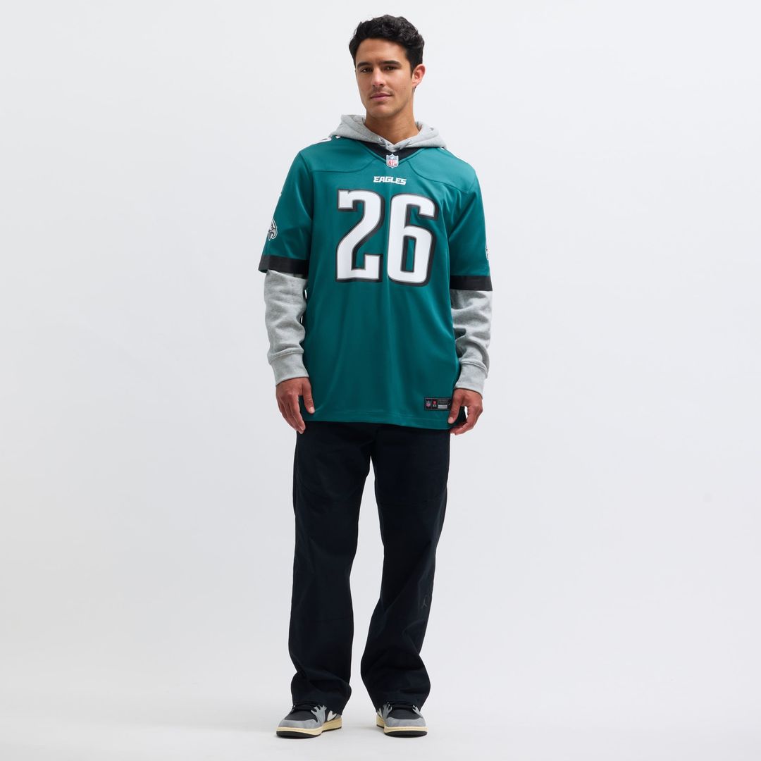 Philadelphia Eagles Saquon Barkley Midnight Green Game Player Jersey product image 6, provided for visual reference and