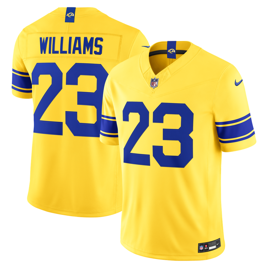 Los Angeles Rams Kyren Williams Classic Sol Vapor F.U.S.E. Stitched Limited Jersey product image 4, provided for visual