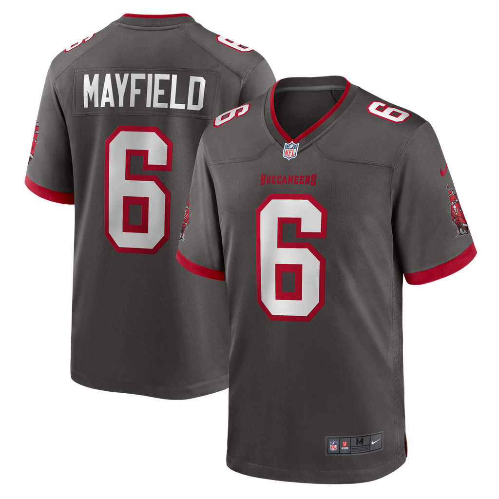 Tampa Bay Buccaneers Baker Mayfield White Away Game Jersey product image 27, provided for visual reference and product