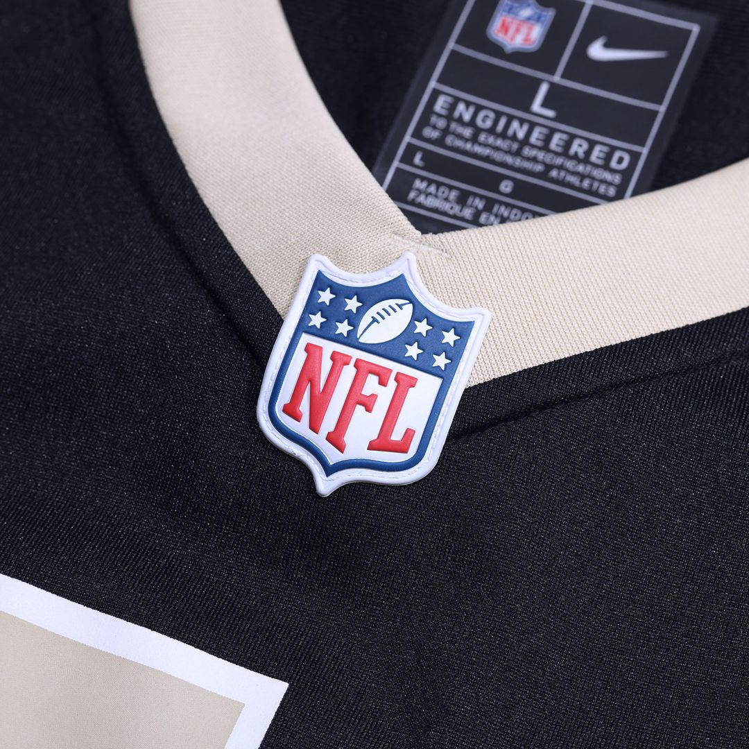 New Orleans Saints Steve Gleason Black Game Retired Player Jersey product image 4, provided for visual reference and product