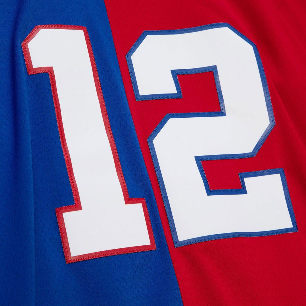 Buffalo Bills Jim Kelly Royal/Red 1990 Split Legacy Replica Jersey product image 4, provided for visual reference and