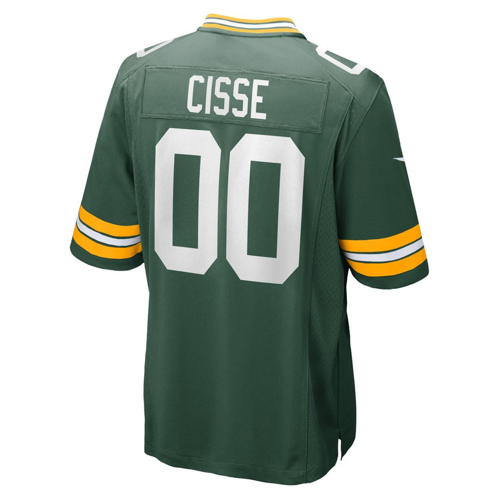 Green Bay Packers Brandon Cisse Green Game Jersey product image 3, provided for visual reference and product detail review