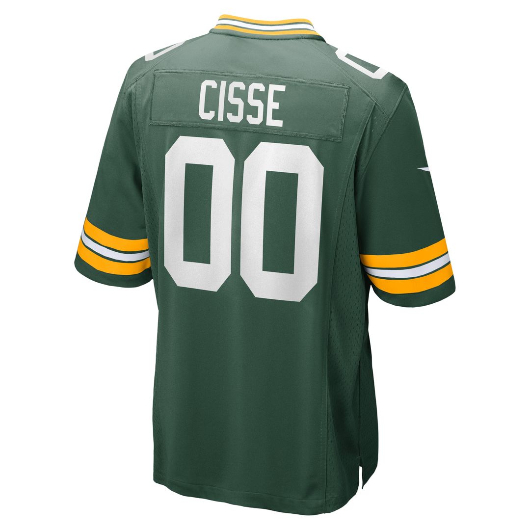 Green Bay Packers Brandon Cisse Green Game Jersey product image 3, provided for visual reference and product detail review