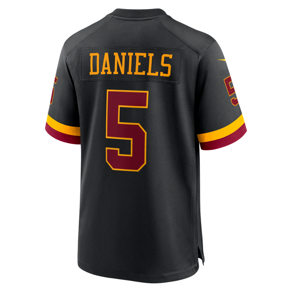 Hail Raiser Men Washington Commanders Jayden Daniels Black Alternate Game Jersey product image 7, provided for visual
