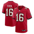 Tampa Bay Buccaneers Easton Stick Red Team Game Jersey product image 1, provided for visual reference and product detail