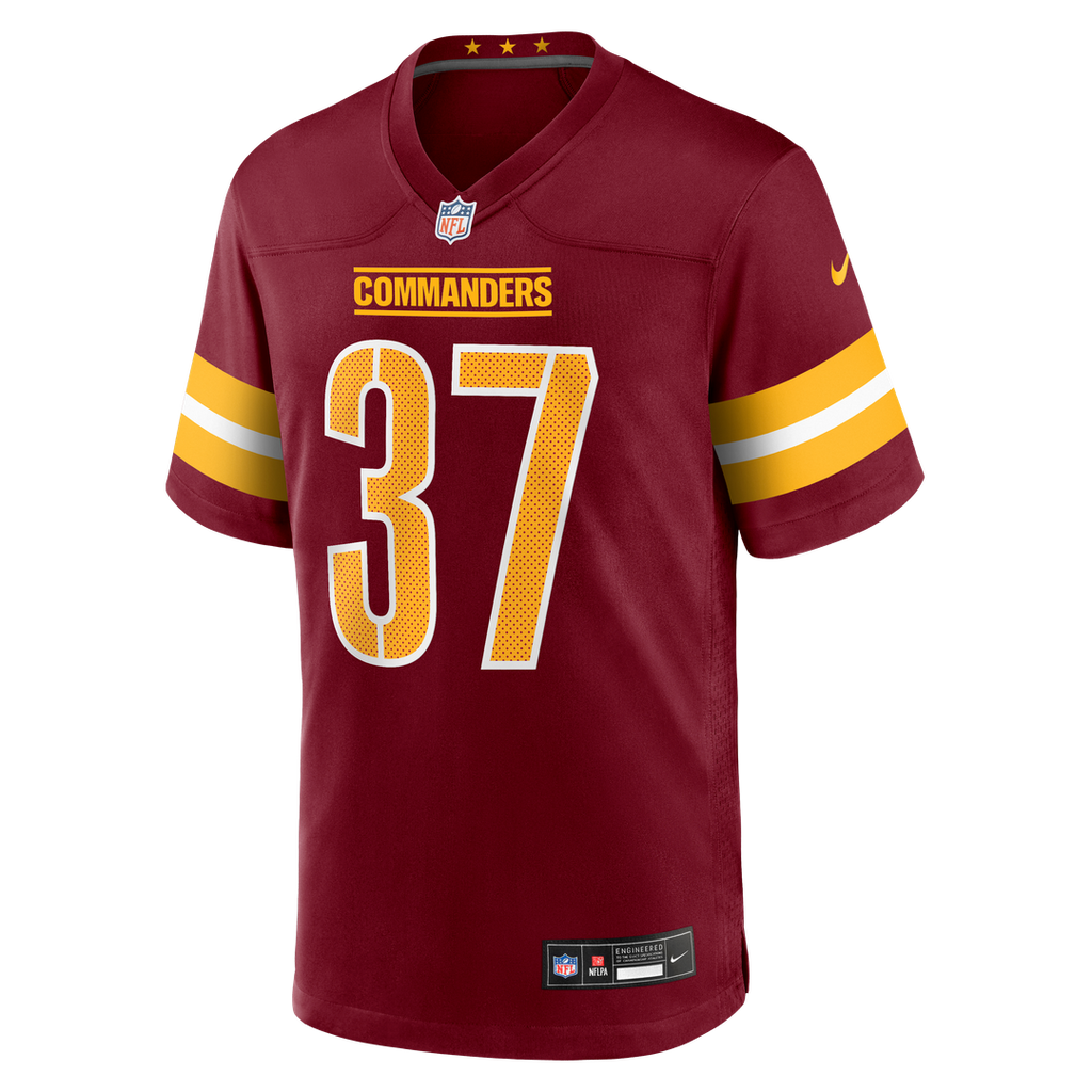 Washington Commanders Car'lin Vigers Burgundy Team Game Jersey product image 2, provided for visual reference and product