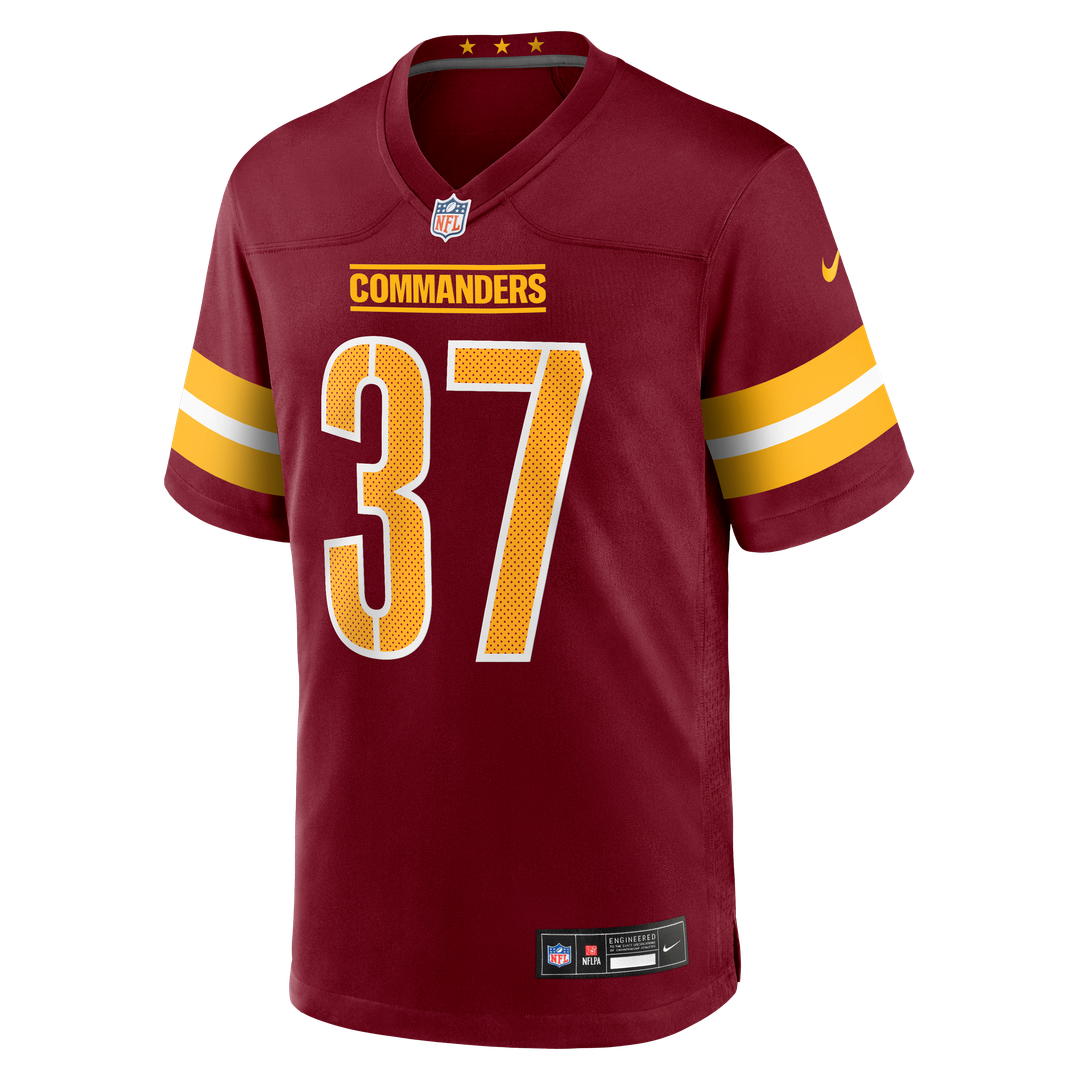 Washington Commanders Car'lin Vigers Burgundy Team Game Jersey product image 2, provided for visual reference and product