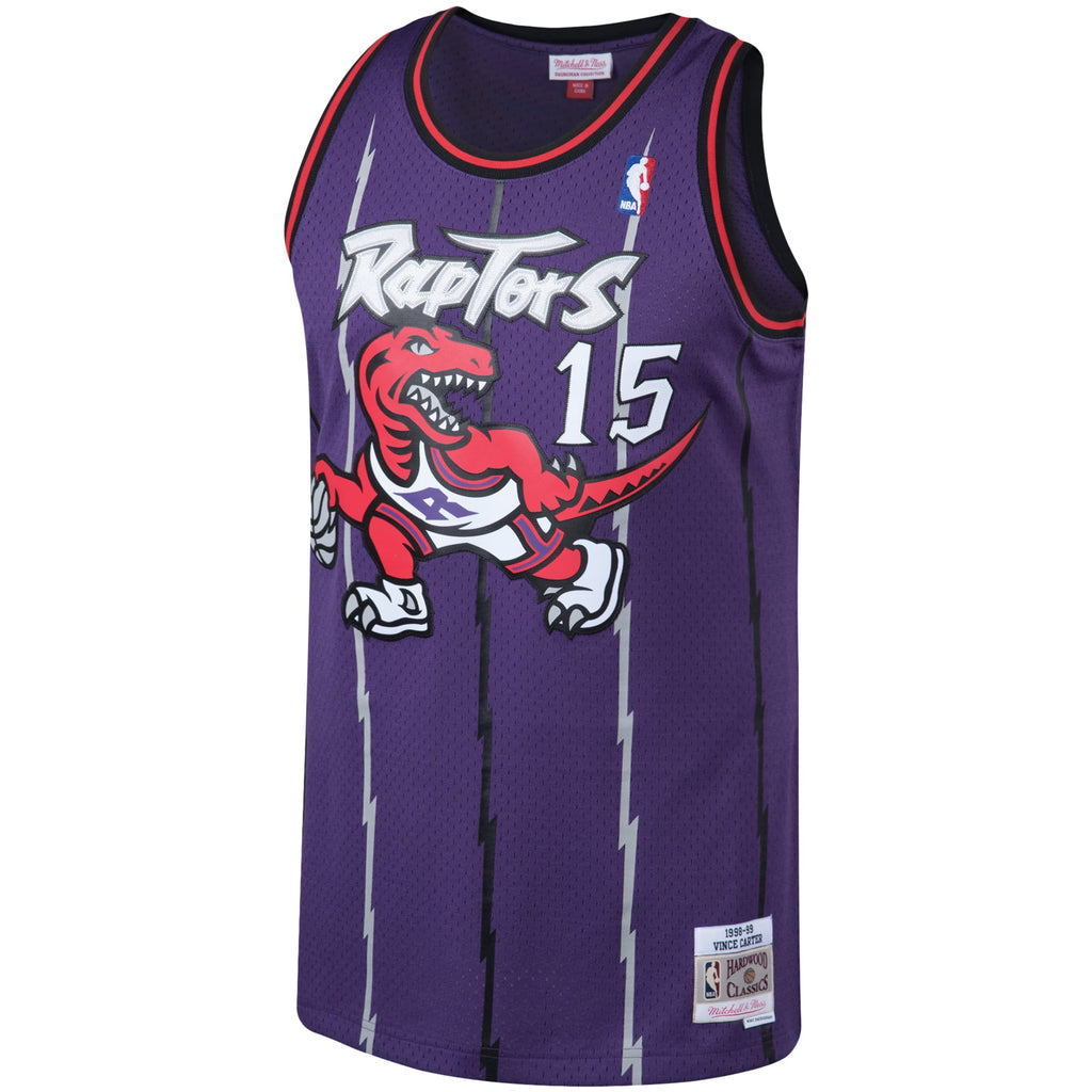 Toronto Raptors Vince Carter Mitchell & Ness Purple 1998/99 Big & Tall Hardwood Classics Swingman Jersey for Men product