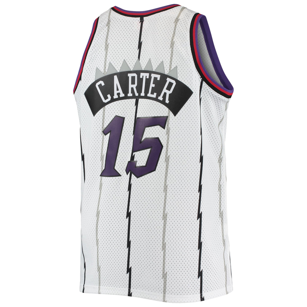 Toronto Raptors Vince Carter Mitchell & Ness White 1998/99 Big & Tall Hardwood Classics Swingman Jersey for Men product