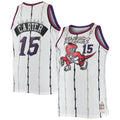 Toronto Raptors Vince Carter Mitchell & Ness White 1998/99 Big & Tall Hardwood Classics Swingman Jersey for Men product