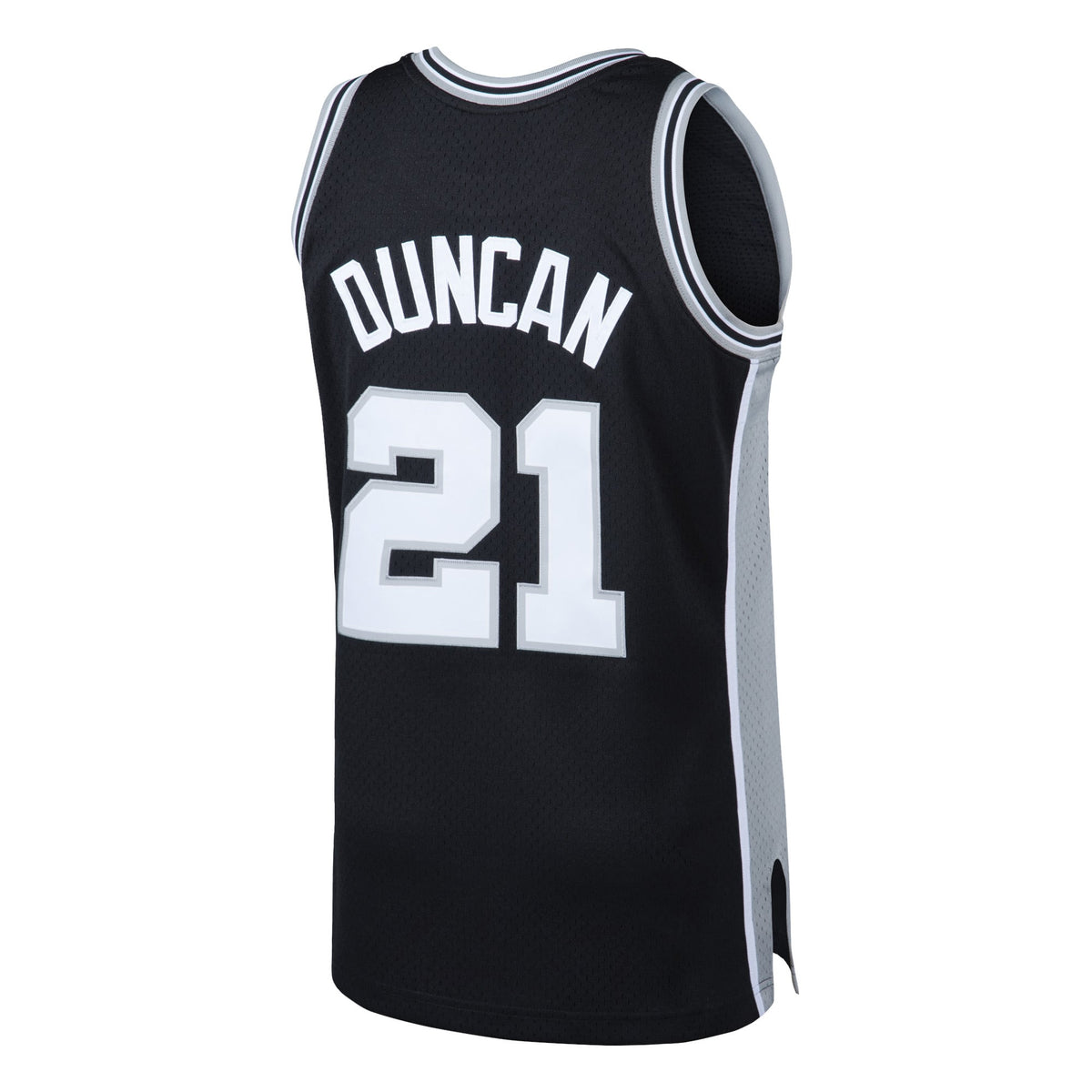San Antonio Spurs Tim Duncan Mitchell & Ness Black 1998/99 Hardwood Classics Swingman Jersey for Men product image 4,