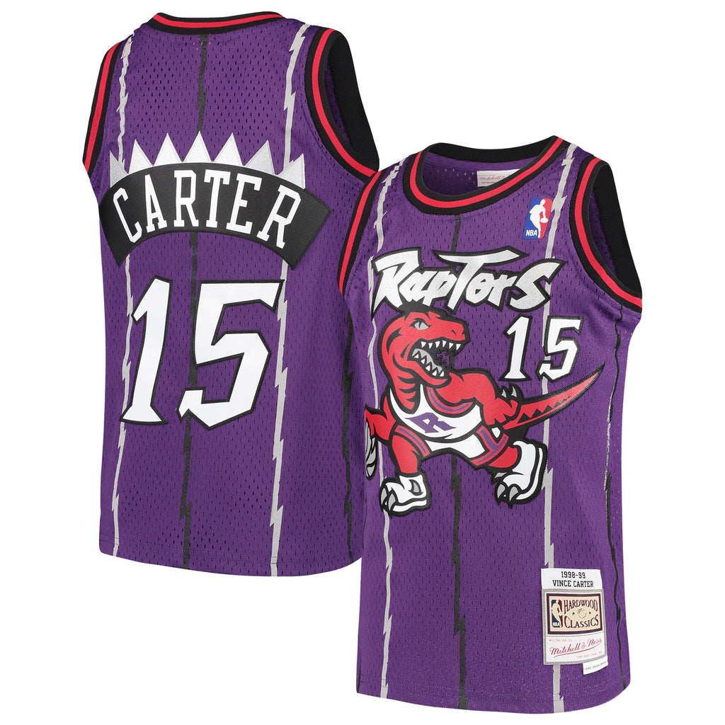 Youth Toronto Raptors Vince Carter Mitchell & Ness Purple 1998/99 Hardwood Classics Swingman Throwback Jersey product image