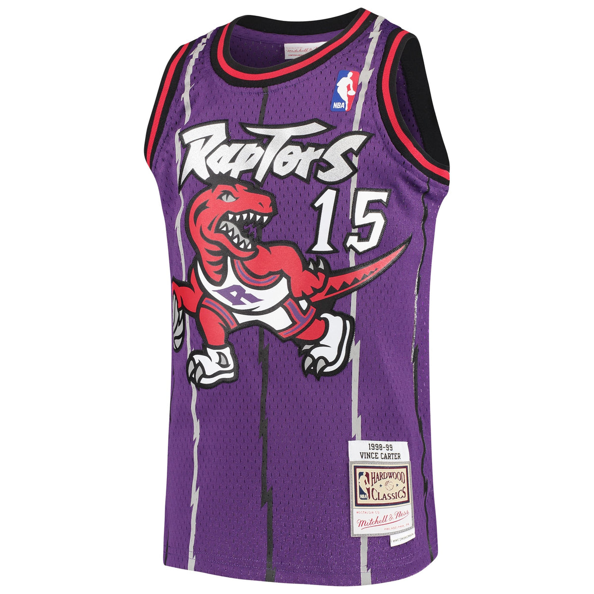 Youth Toronto Raptors Vince Carter Mitchell & Ness Purple 1998/99 Hardwood Classics Swingman Throwback Jersey product image