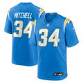 Los Angeles Chargers Keaton Mitchell Powder Blue Team Game Jersey product image 1, provided for visual reference and product