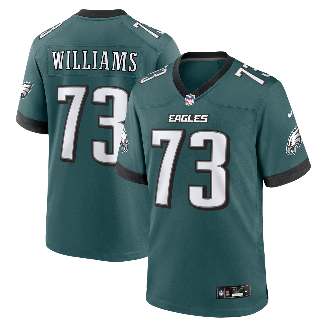 Philadelphia Eagles Cameron Williams Midnight Green Team Game Jersey product image 1, provided for visual reference and