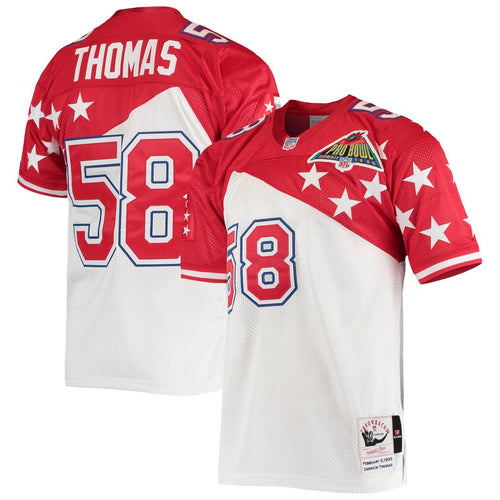 AFC Derrick Thomas White/Red 1995 Pro Bowl Authentic Jersey product image 1, provided for visual reference and product