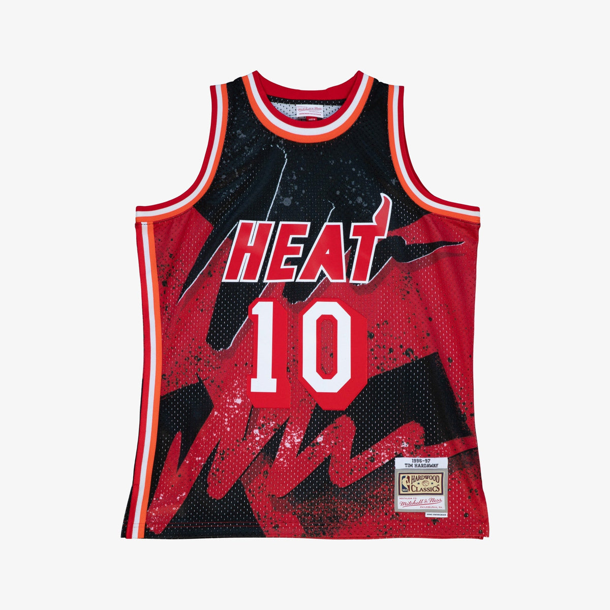 Tim Hardaway Miami Heat 1996 Hyper Hoops Swingman Jersey - Scarlet product image 3, provided for visual reference and