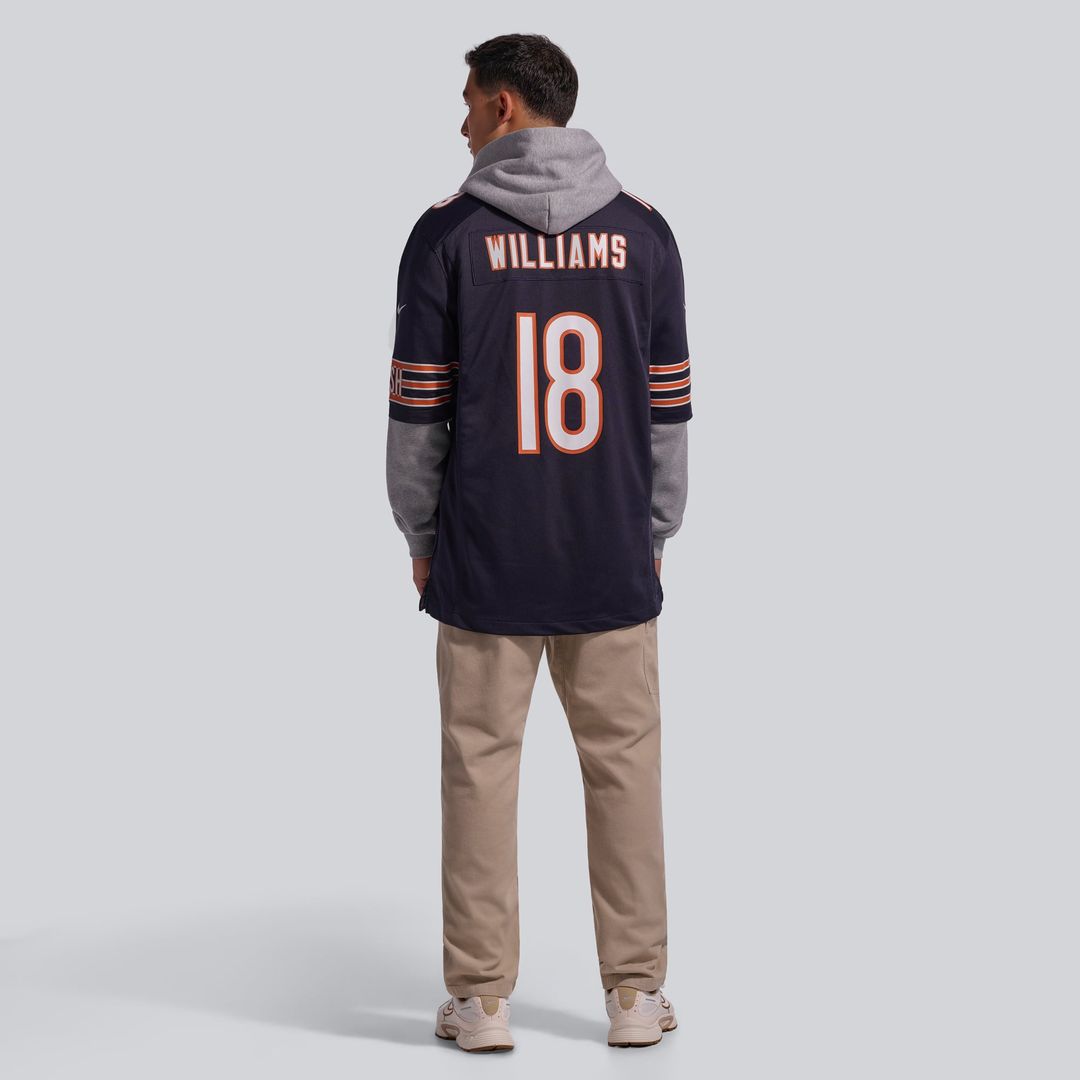 Chicago Bears Caleb Williams White First Round Pick Player Game Jersey product image 17, provided for visual reference and