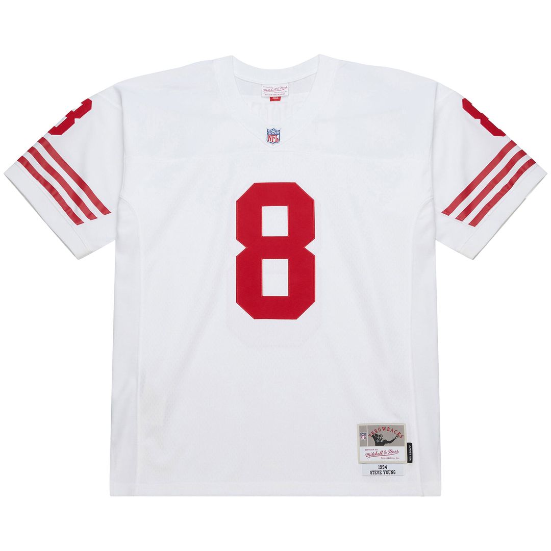 San Francisco 49ers Steve Young White 1994 Legacy Replica Jersey product image 2, provided for visual reference and product
