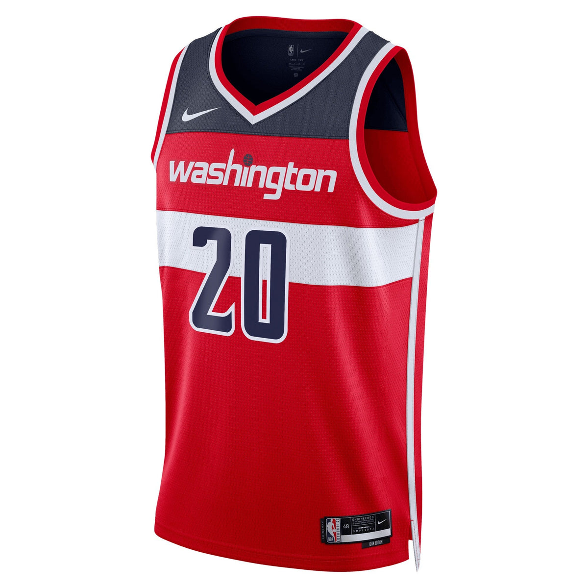 Alexandre Sarr Washington Wizards Swingman Icon Jersey - Red - Unisex product image 3, provided for visual reference and