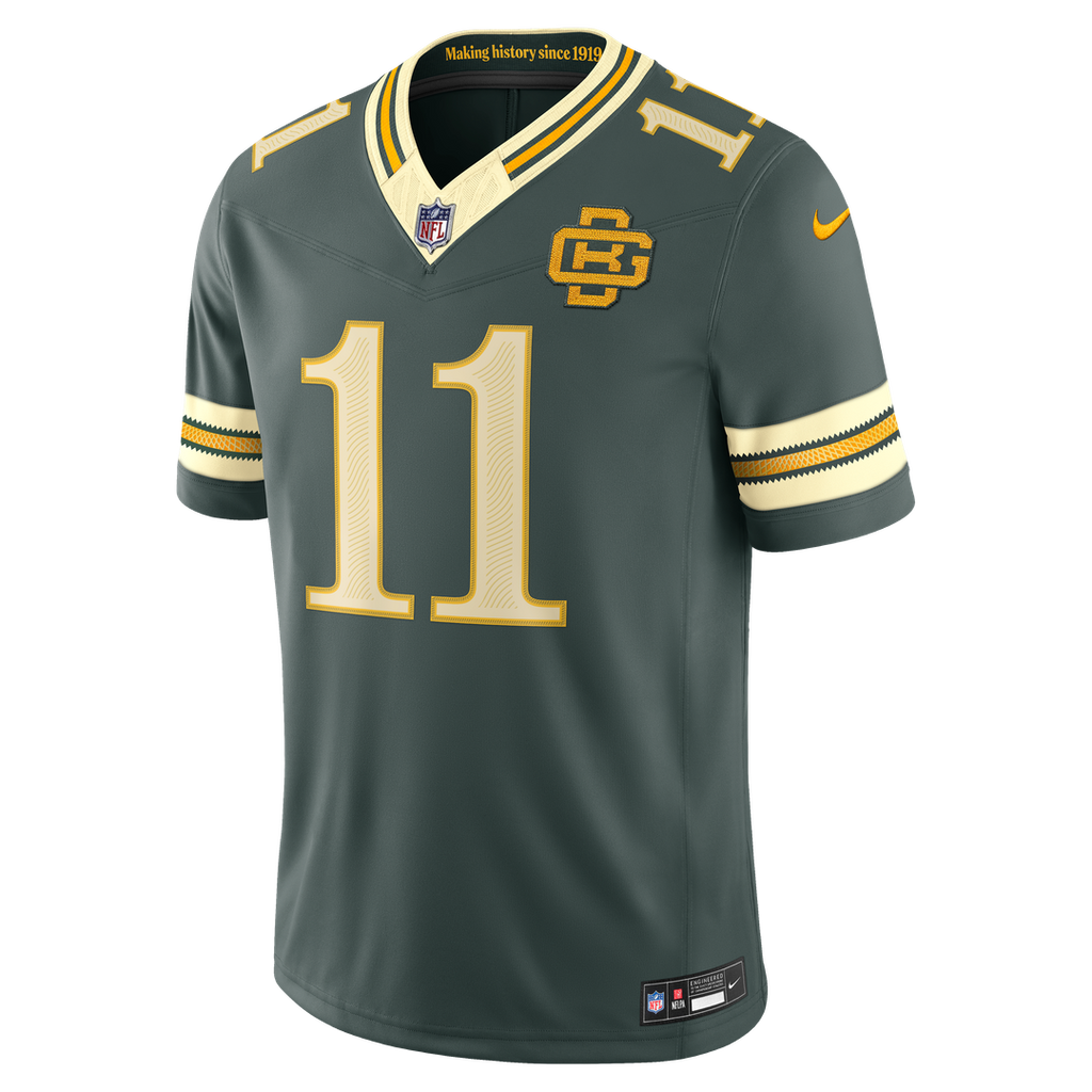 Green Bay Packers Jayden Reed Green 2026 Rivalries Collection Stitched Limited Jersey product image 2, provided for visual