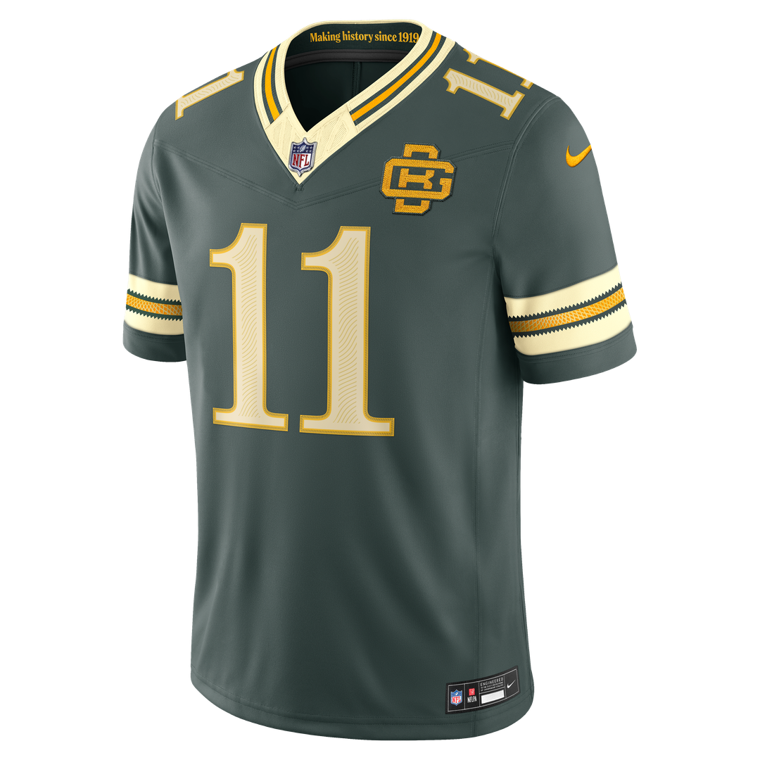 Green Bay Packers Jayden Reed Green 2026 Rivalries Collection Stitched Limited Jersey product image 2, provided for visual