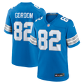Detroit Lions Thomas Gordon Blue Team Game Jersey product image 1, provided for visual reference and product detail review