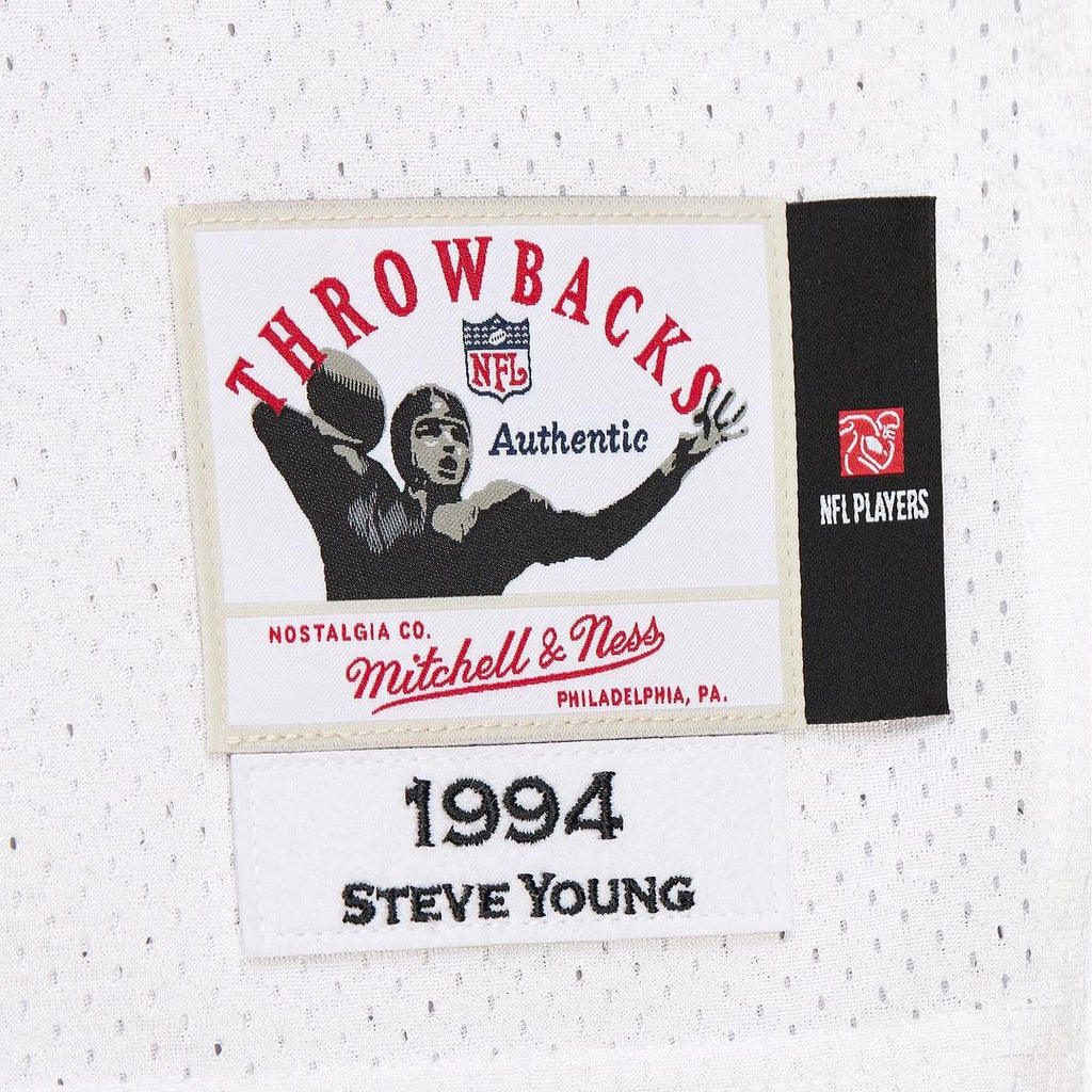 San Francisco 49ers 1994 Steve Young White Authentic Throwback Retired Player Jersey product image 7, provided for visual