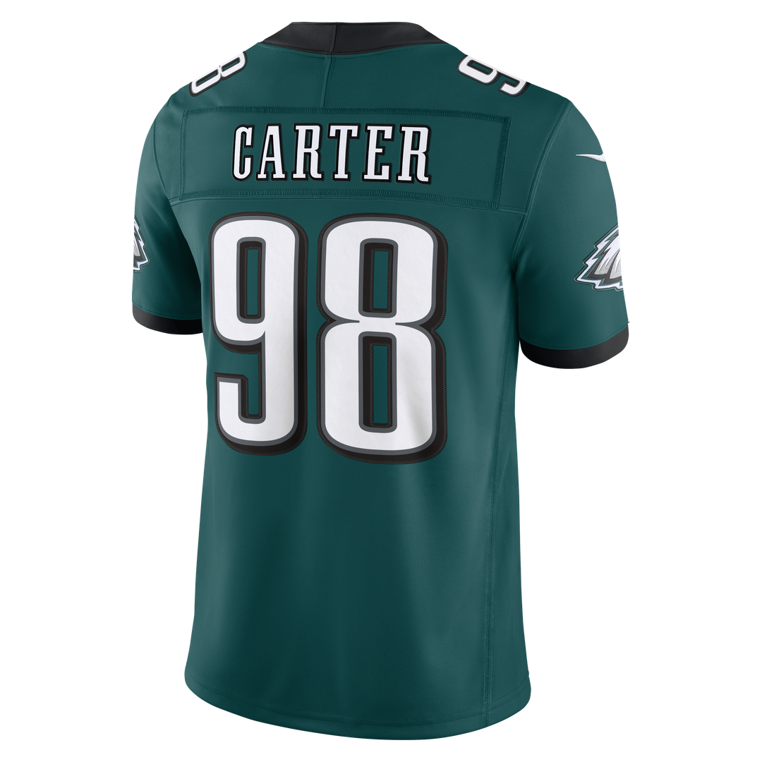 Philadelphia Eagles Jalen Carter Midnight Green Team Vapor F.U.S.E. Stitched Limited Jersey product image 3, provided for