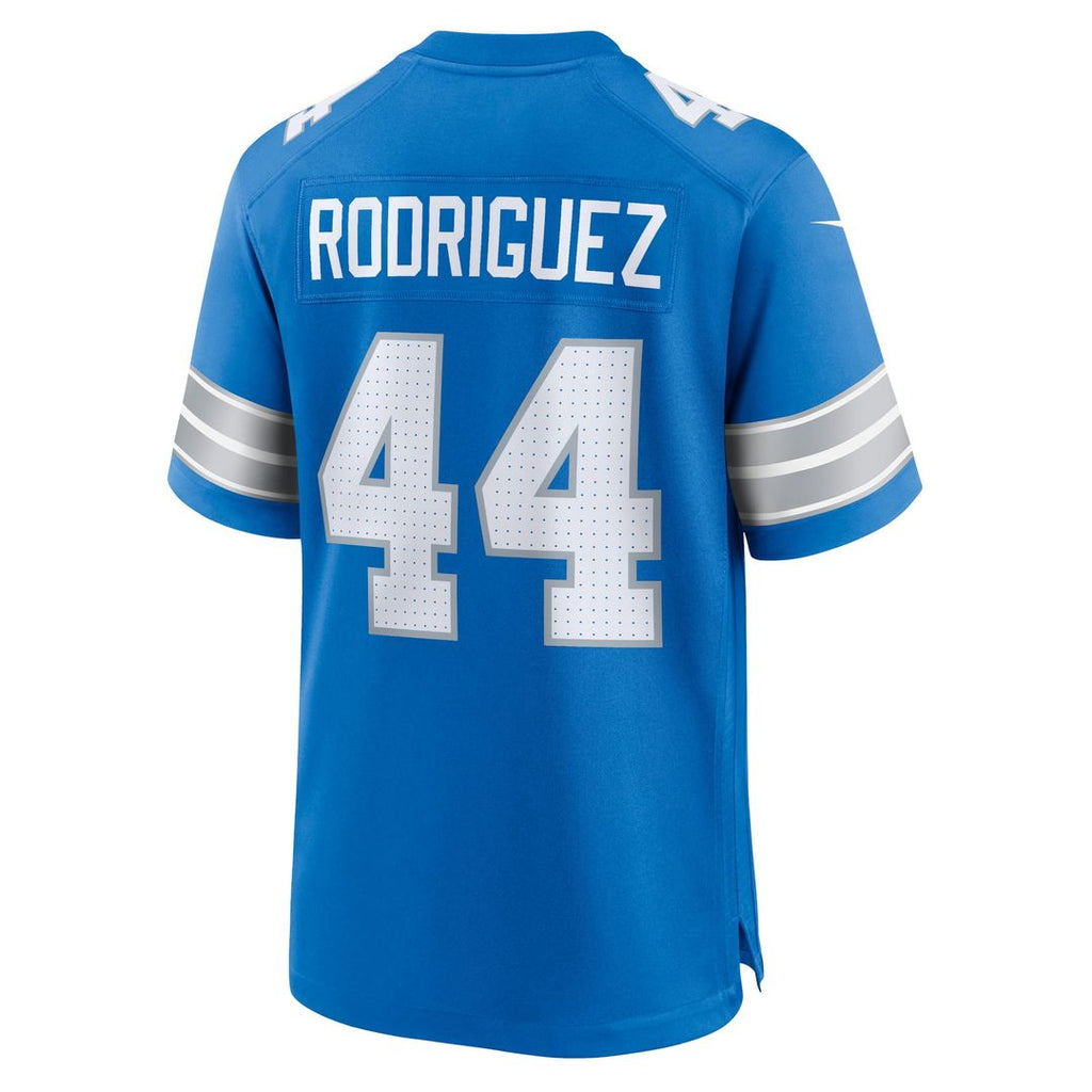 Detroit Lions Malcolm Rodriguez Blue Game Jersey product image 11, provided for visual reference and product detail review