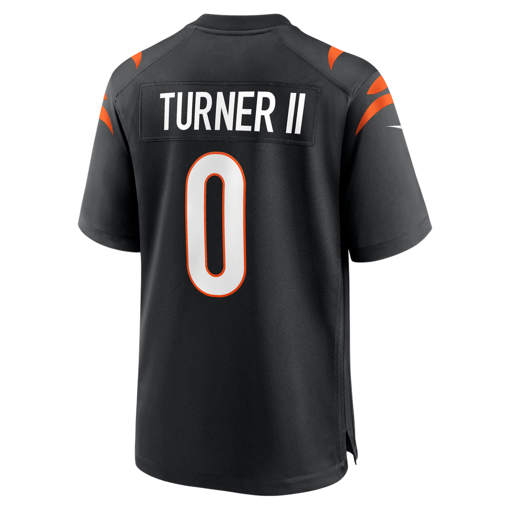 Cincinnati Bengals DJ Turner II Black Team Game Jersey product image 5, provided for visual reference and product detail