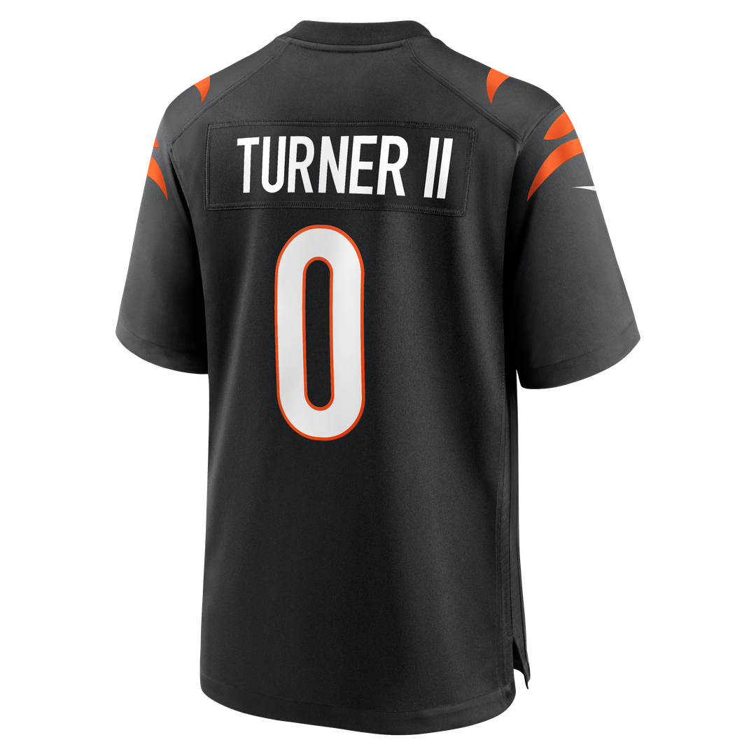 Cincinnati Bengals DJ Turner II Black Team Game Jersey product image 5, provided for visual reference and product detail