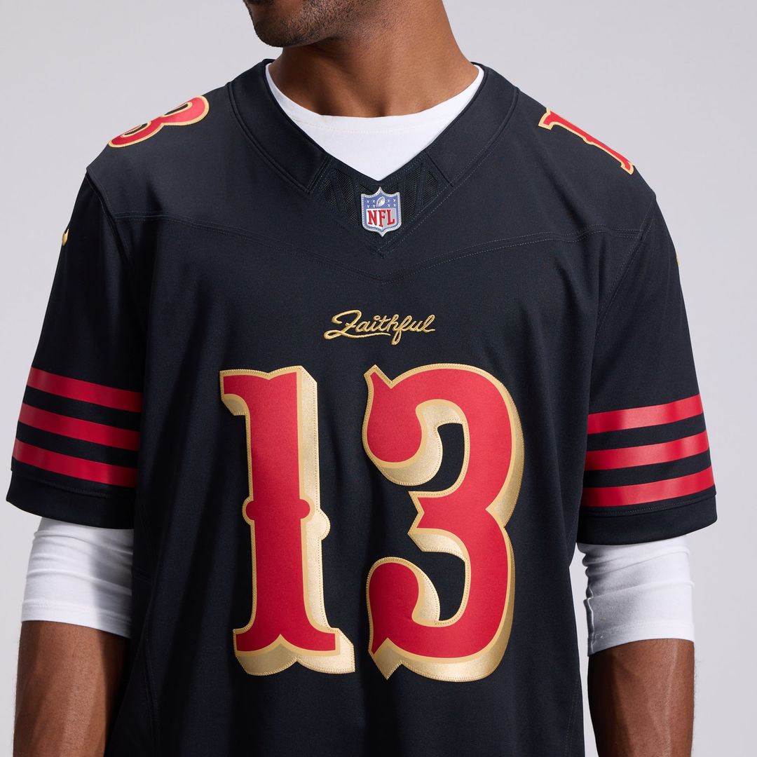 San Francisco 49ers Brock Purdy Black Rivalries Collection Stitched Limited Jersey product image 8, provided for visual