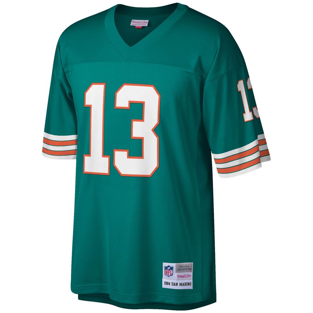 Miami Dolphins Dan Marino Aqua Legacy Replica Jersey product image 2, provided for visual reference and product detail review