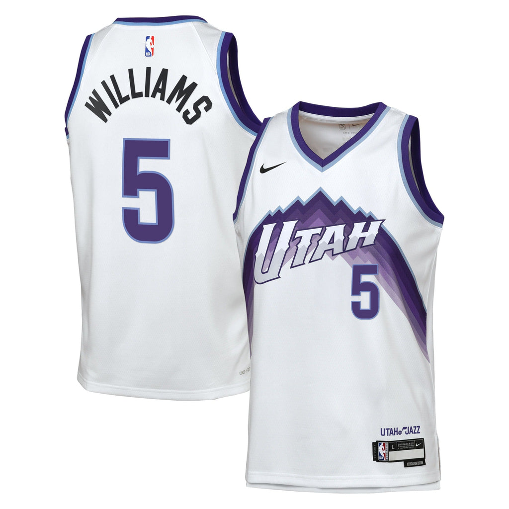 Cody Williams Utah Jazz Association Edition Replica Swingman Jersey - White - Youth product image 1, provided for visual