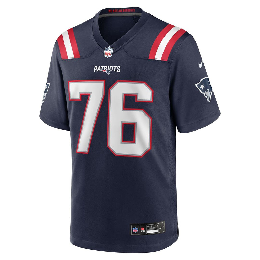 New England Patriots Morgan Moses Navy Team Game Jersey product image 2, provided for visual reference and product detail
