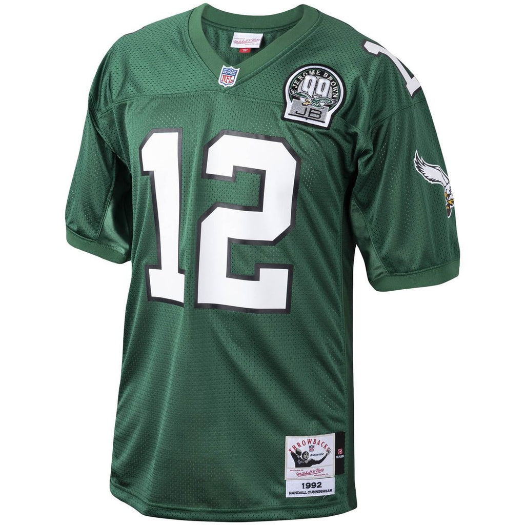 Philadelphia Eagles 1992 Randall Cunningham Green Authentic Throwback Retired Player Jersey product image 2, provided for