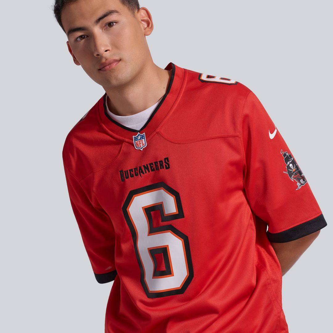 Tampa Bay Buccaneers Baker Mayfield Orange Throwback Game Jersey product image 21, provided for visual reference and product