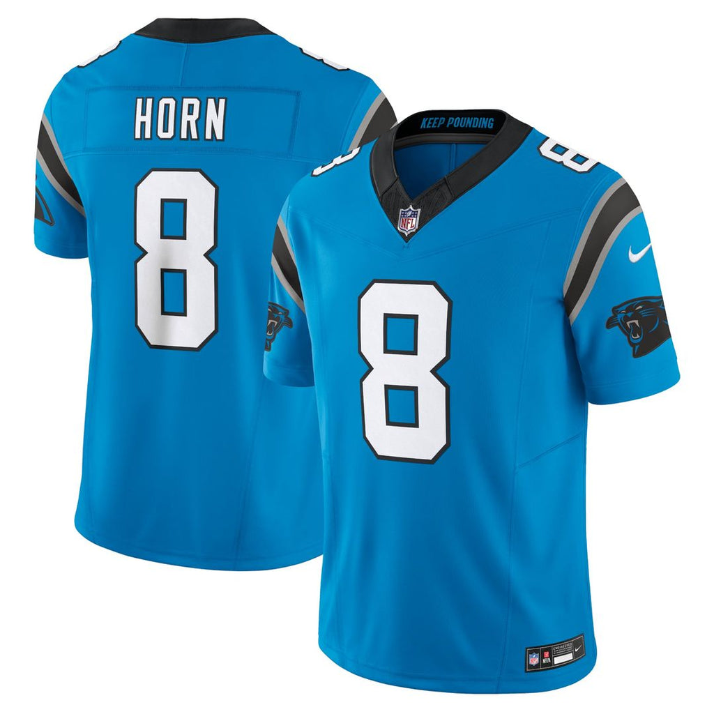 Carolina Panthers Jaycee Horn Blue Vapor F.U.S.E. Limited Jersey product image 1, provided for visual reference and product